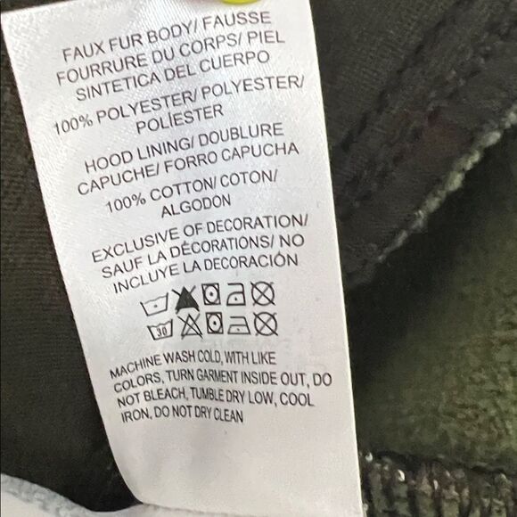 Lucky Brand Green Camouflage Sherpa 1/4 Zip Pullover hoodie  in Size M - Picture 13 of 15